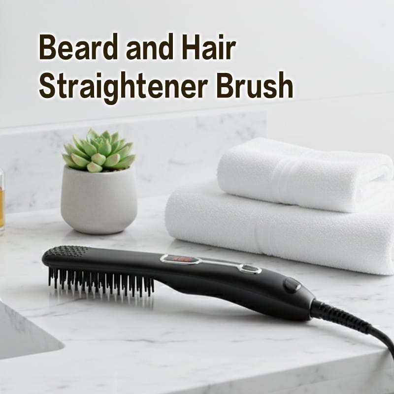 2-in-1 Beard and Hair Straightener Brush — view 6